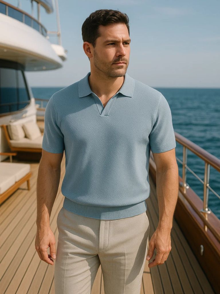Old Money Cotton Polo Shirt - Cross & Crown