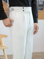 Classic Italia Sidetab Elastic Trousers - Cross & Crown