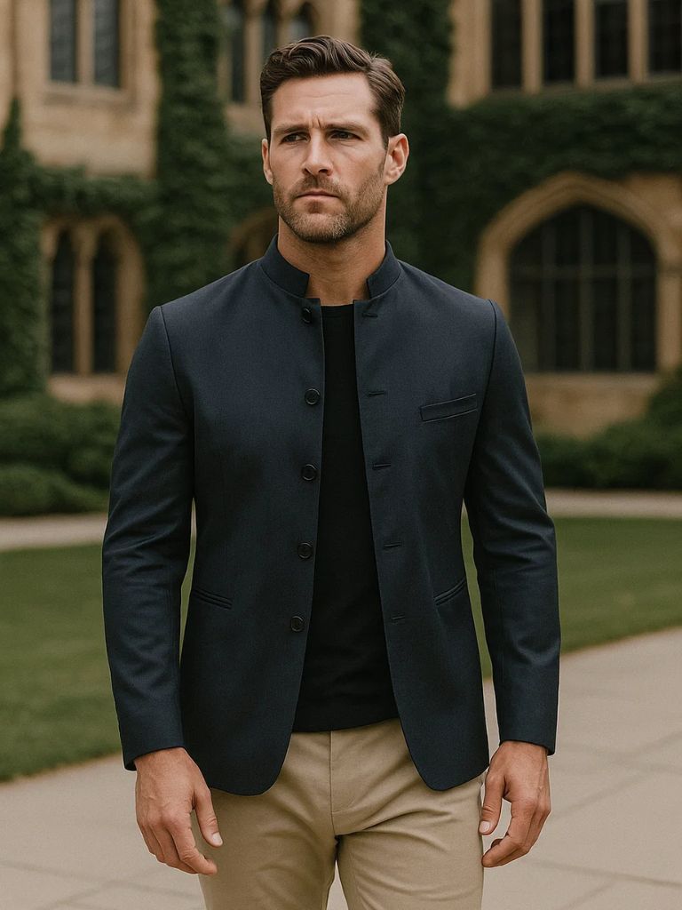 Elegant Collar Jacket - Cross & Crown