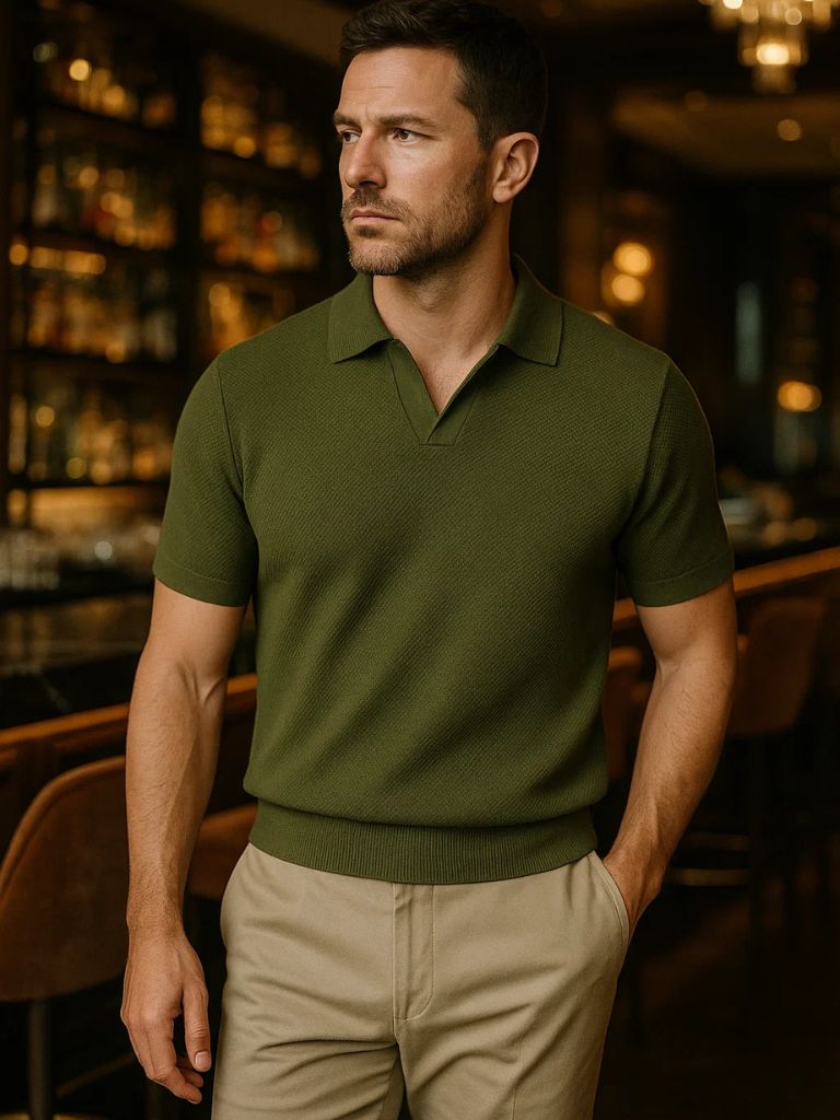 Old Money Cotton Polo Shirt - Cross & Crown