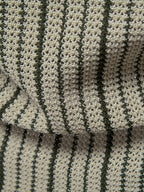 Striped Knit Polo Shirt - Cross & Crown