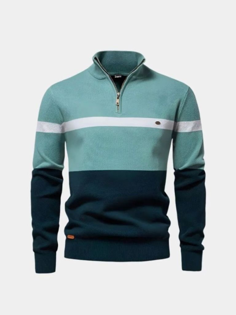 Quarter-Zip Jumper Sweater - Cross & Crown