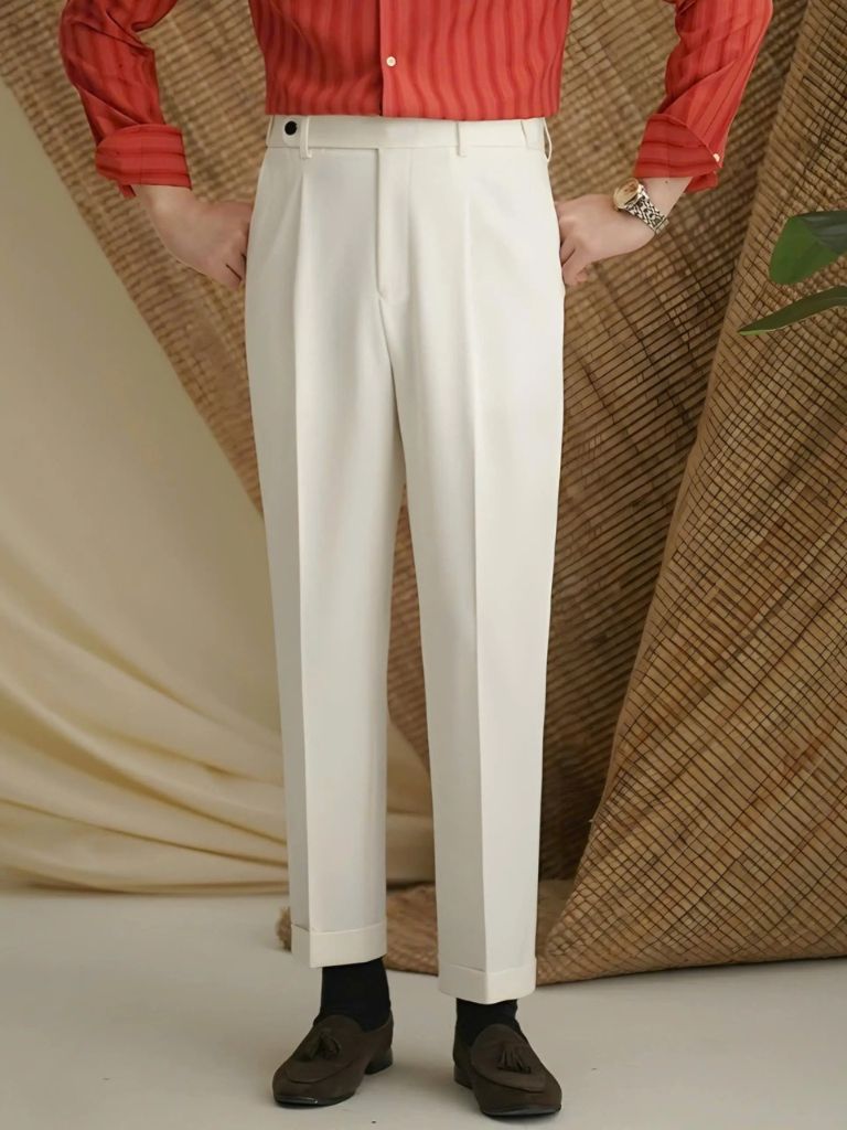 Premium Classic Elastic Trousers - Cross & Crown
