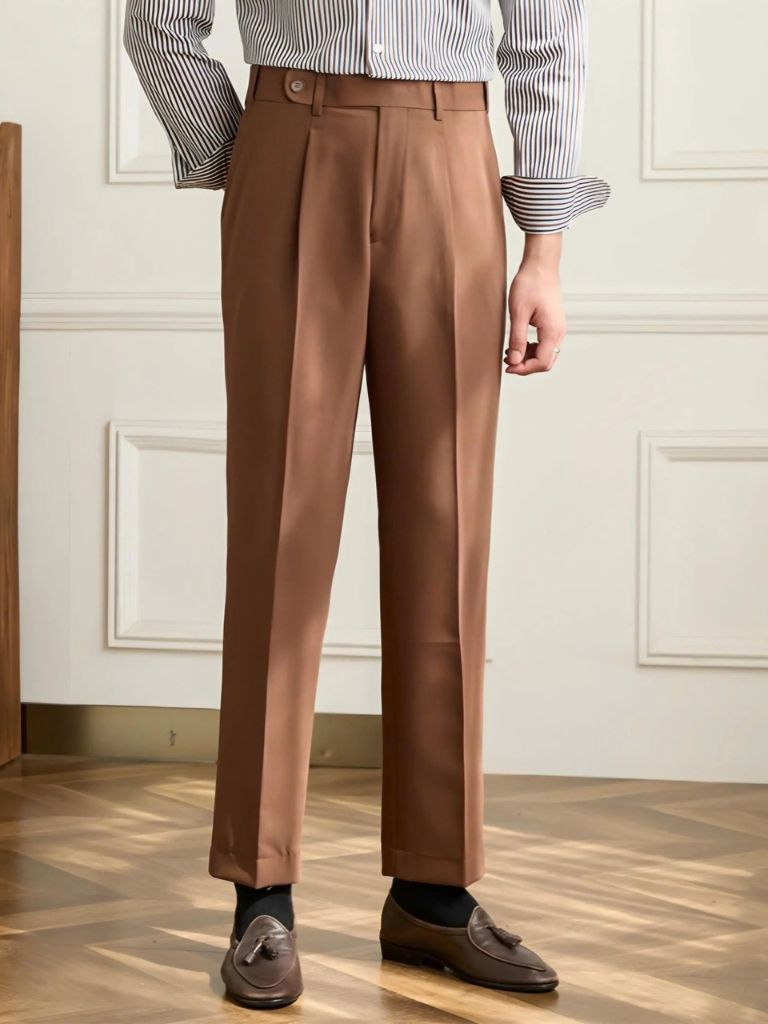 Premium Classic Elastic Trousers - Cross & Crown