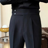 Classic Italia Sidetab Elastic Trousers - Cross & Crown