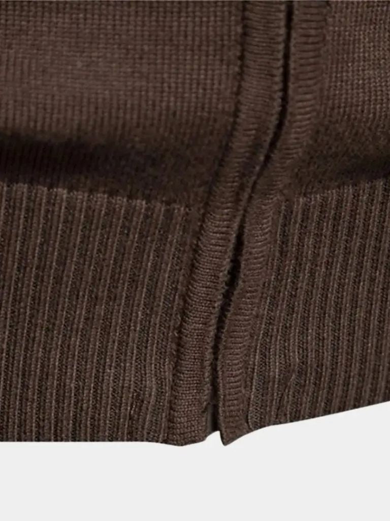 Cardigan Sweater Zipper Standing