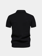 Classic Fit Quarter Zip Business Casual Short Sleeves Polo - Cross & Crown