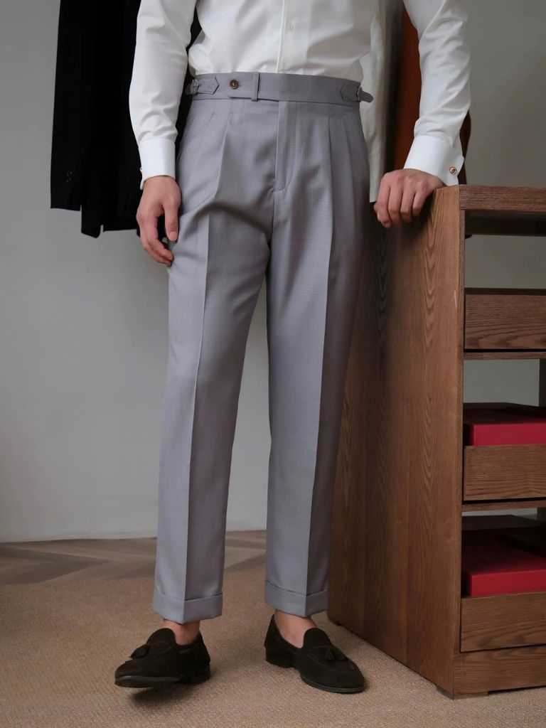 Classic Genova Sidetab Trousers - Cross & Crown