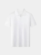 Casual Buttonless Knit Polo Shirt - Cross & Crown